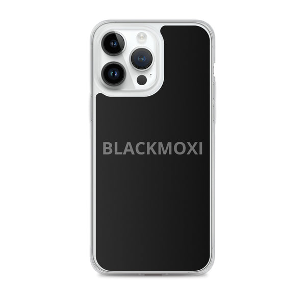 BlackMoxi Clear Case for iPhone® w/blk lettering