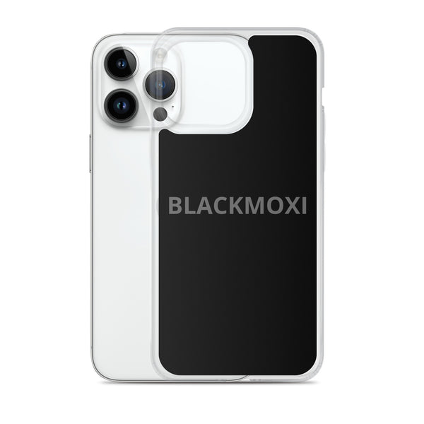 BlackMoxi Clear Case for iPhone® w/blk lettering