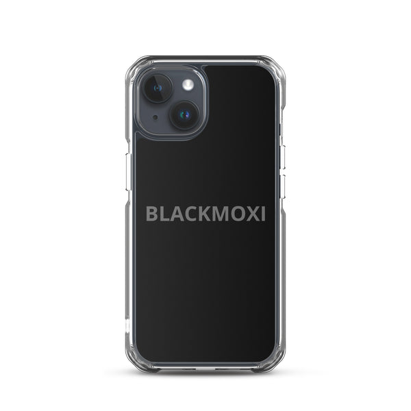 BlackMoxi Clear Case for iPhone® w/blk lettering