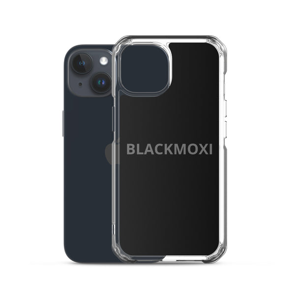 BlackMoxi Clear Case for iPhone® w/blk lettering