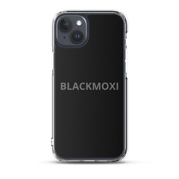 BlackMoxi Clear Case for iPhone® w/blk lettering