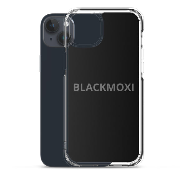 BlackMoxi Clear Case for iPhone® w/blk lettering