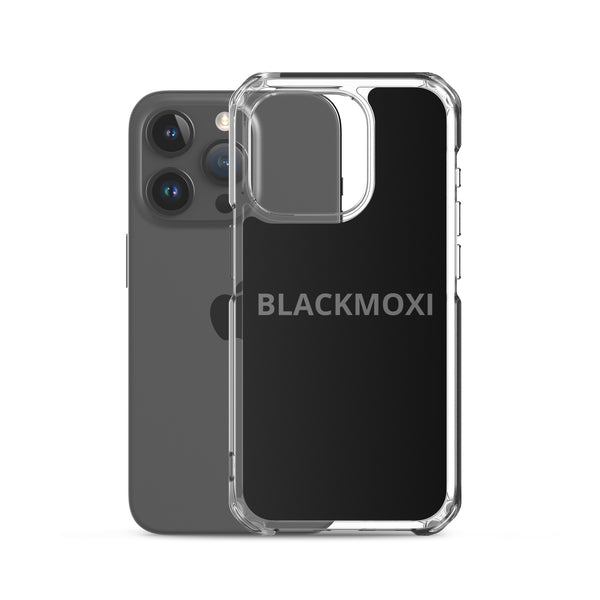 BlackMoxi Clear Case for iPhone® w/blk lettering