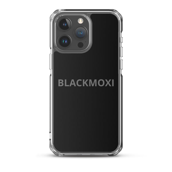 BlackMoxi Clear Case for iPhone® w/blk lettering