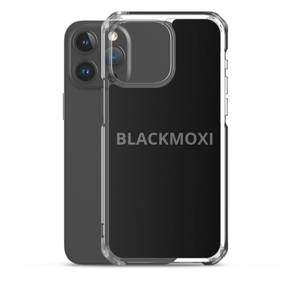 BlackMoxi Clear Case for iPhone® w/blk lettering