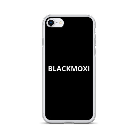 BlackMoxi Clear Case for iPhone® w/wht lettering