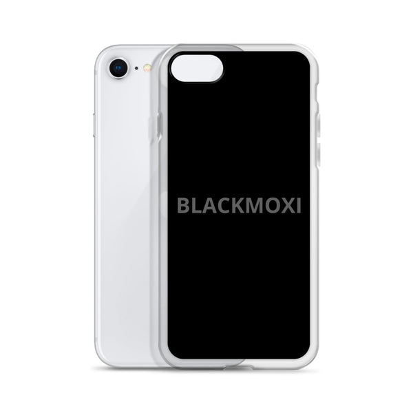 BlackMoxi Clear Case for iPhone® w/blk lettering