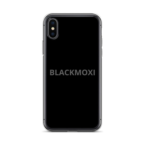 BlackMoxi Clear Case for iPhone® w/blk lettering