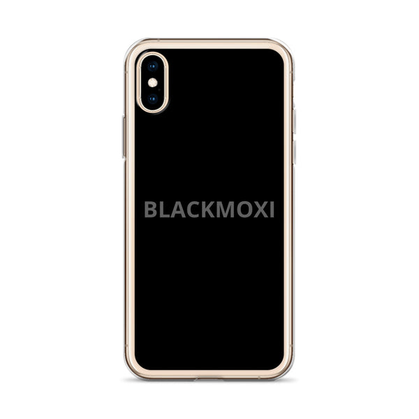 BlackMoxi Clear Case for iPhone® w/blk lettering