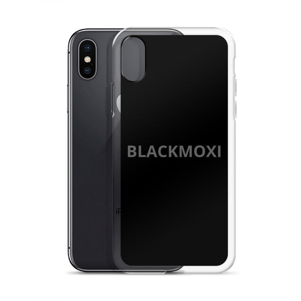 BlackMoxi Clear Case for iPhone® w/blk lettering