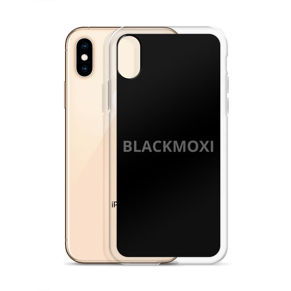 BlackMoxi Clear Case for iPhone® w/blk lettering