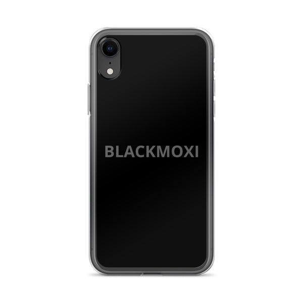 BlackMoxi Clear Case for iPhone® w/blk lettering