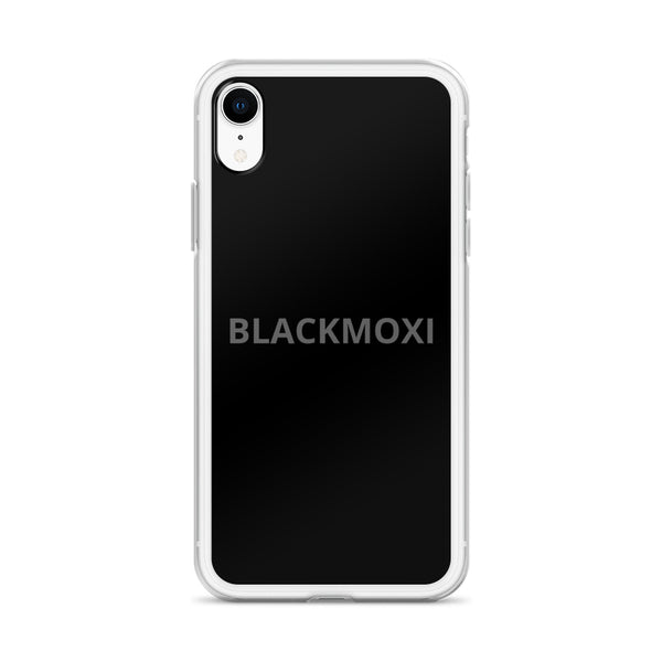 BlackMoxi Clear Case for iPhone® w/blk lettering