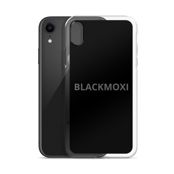 BlackMoxi Clear Case for iPhone® w/blk lettering