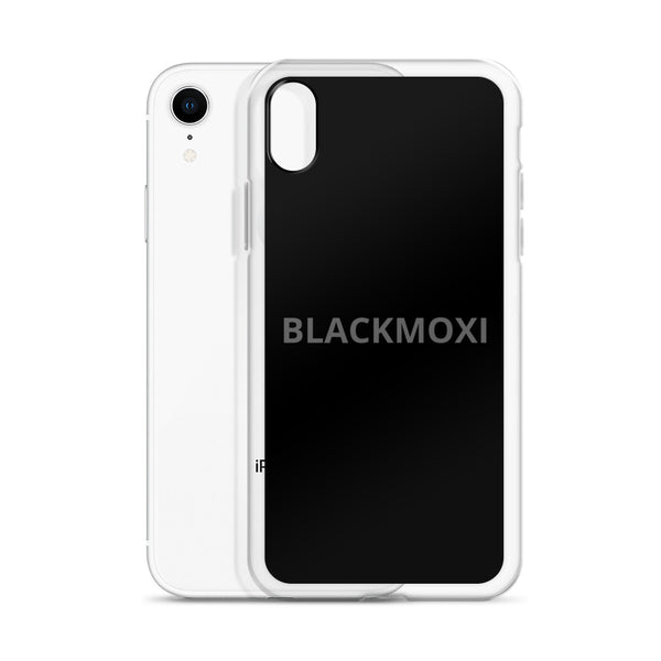 BlackMoxi Clear Case for iPhone® w/blk lettering