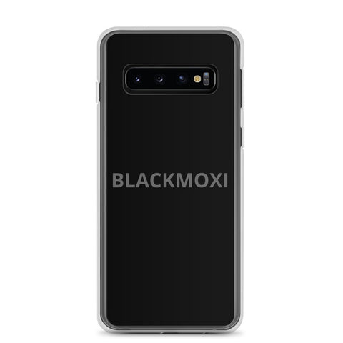 BlackMoxi Clear Case for Samsung® w/blk lettering