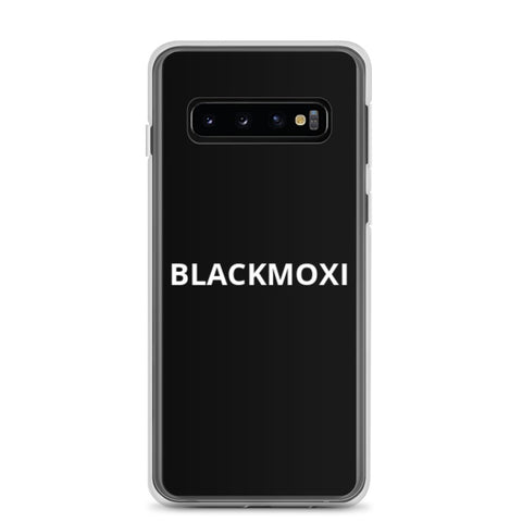 BlackMoxi Clear Case for Samsung® w/wht lettering