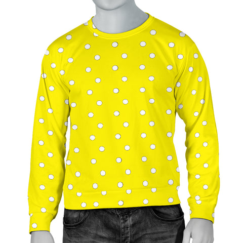 Hoodies4you "Look like Ken" "Halloween Yellow Sweater w/White Polka Dots