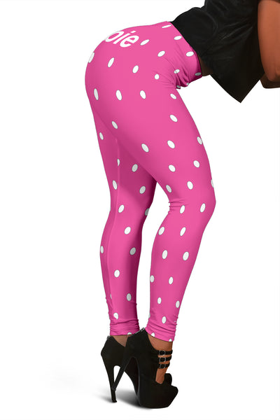 Hoodies4you "Look like Barbie" "Halloween Pink Leggings w/White Polka Dots (Barbie)