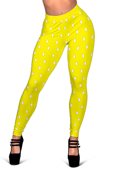 Hoodies4you "Look like Barbie" "Halloween Yellow Leggings w/White Polka Dots
