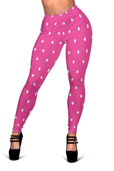 Hoodies4you "Look like Barbie" "Halloween Pink Leggings w/White Polka Dots (Barbie)