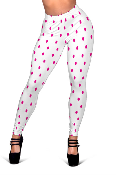 Hoodies4you "Look like Barbie" "Halloween White Leggings w/pink Polka Dots