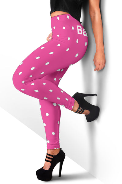 Hoodies4you "Look like Barbie" "Halloween Pink Leggings w/White Polka Dots (Barbie)