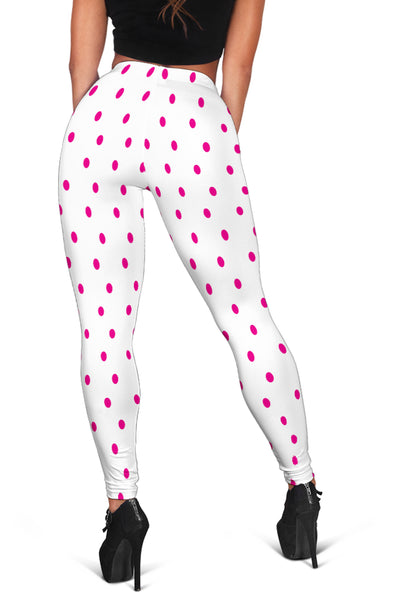 Hoodies4you "Look like Barbie" "Halloween White Leggings w/pink Polka Dots