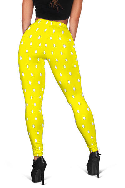 Hoodies4you "Look like Barbie" "Halloween Yellow Leggings w/White Polka Dots