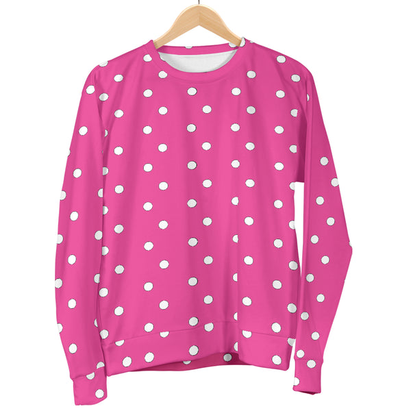 Hoodies4you "Look like Ken" "Halloween Pink Sweater w/White Polka Dots