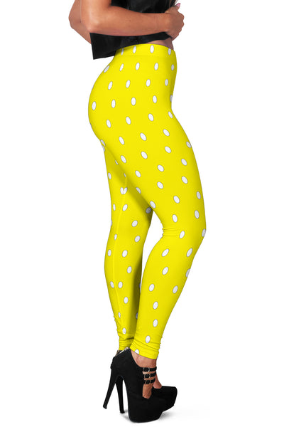 Hoodies4you "Look like Barbie" "Halloween Yellow Leggings w/White Polka Dots
