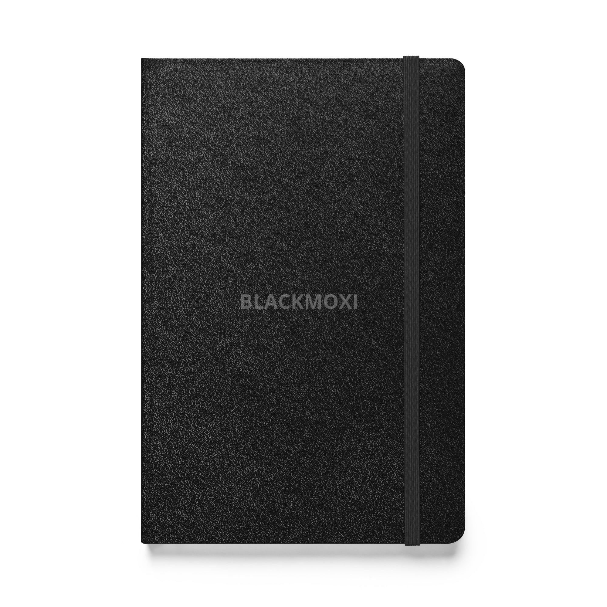 BlackMoxi Hardcover bound notebook w/blk lettering