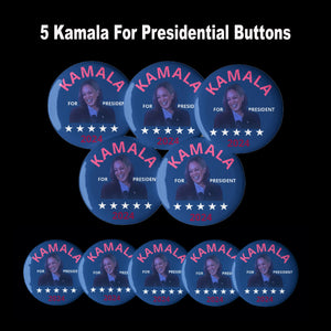 KAMALA for President 5 pin buttons