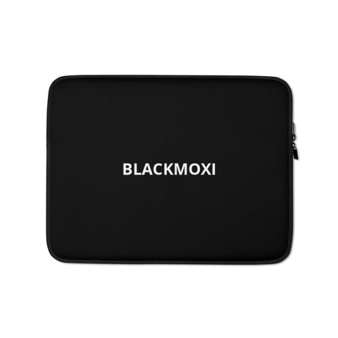 BlackMoxi Laptop Sleeve w/wht lettering