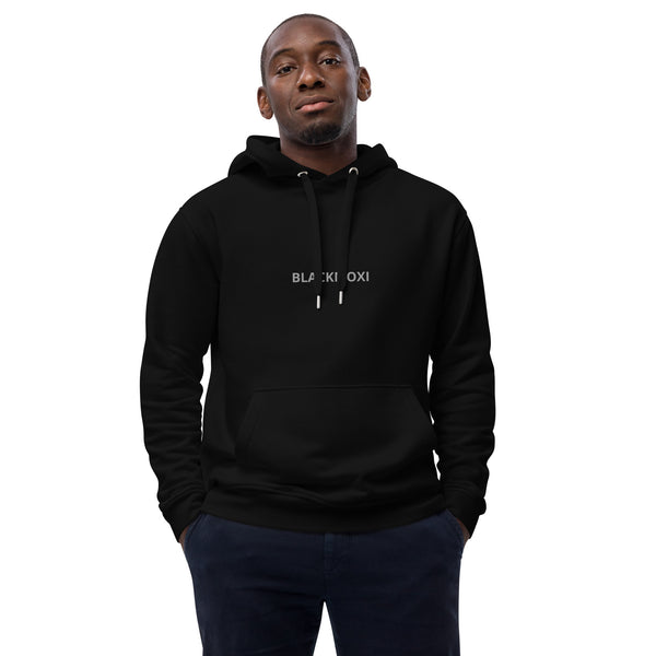 BlackMoxi Premium eco hoodie w/blk lettering