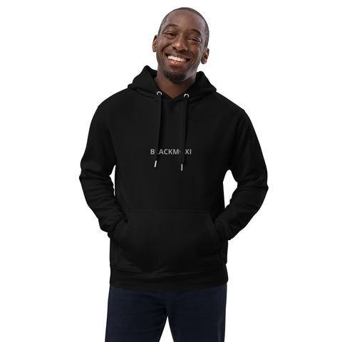 BlackMoxi Premium eco hoodie w/blk lettering