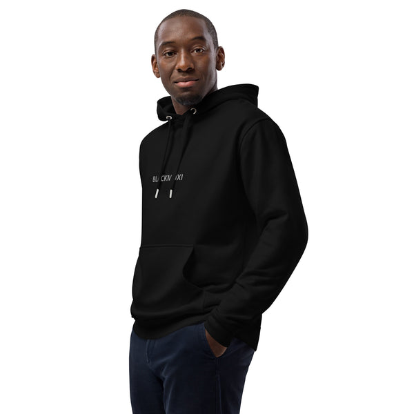 BlackMoxi Premium eco hoodie w/blk lettering