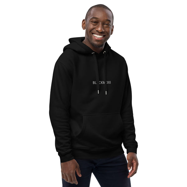 BlackMoxi Premium eco hoodie w/blk lettering