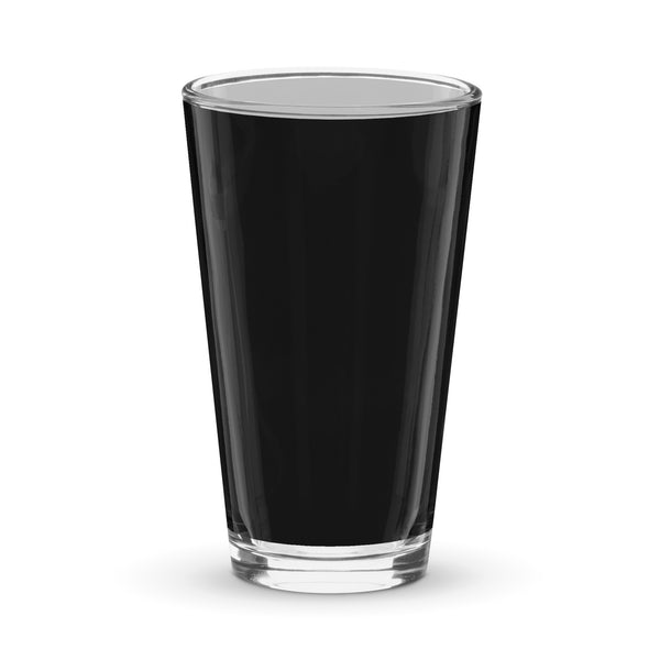 BlackMoxi Shaker pint glass w/blk lettering