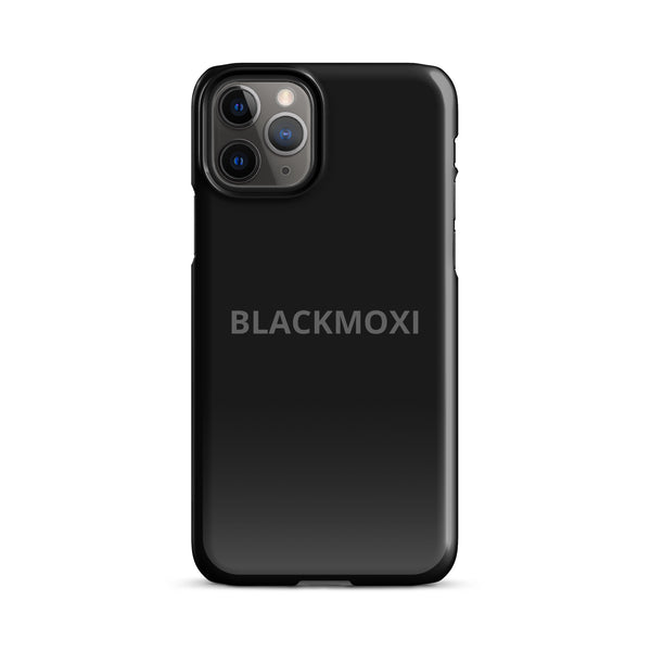 BlackMoxi Snap case for iPhone® w/blk lettering