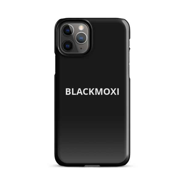 BlackMoxi Snap case for iPhone® w/wht lettering