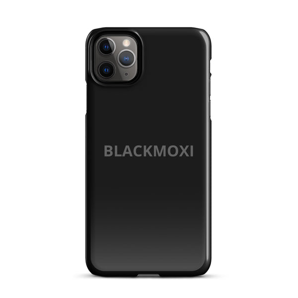 BlackMoxi Snap case for iPhone® w/blk lettering