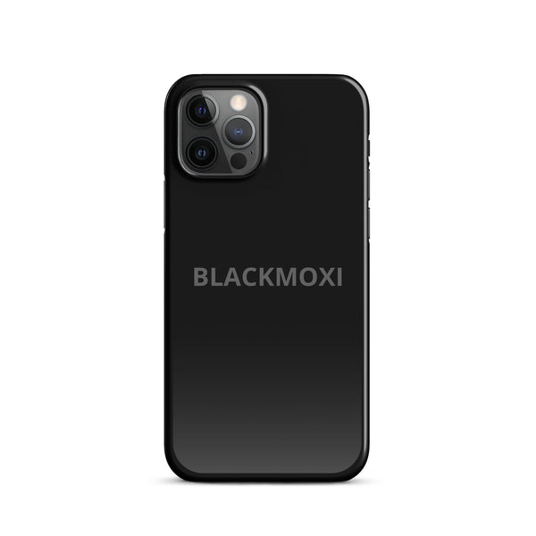 BlackMoxi Snap case for iPhone® w/blk lettering