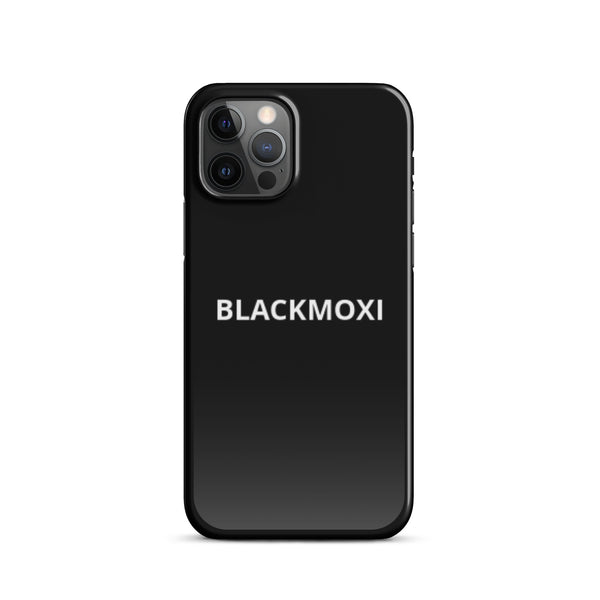 BlackMoxi Snap case for iPhone® w/wht lettering