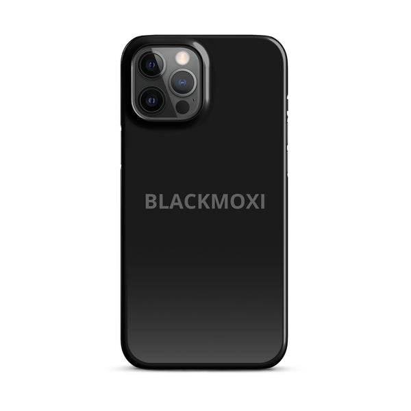 BlackMoxi Snap case for iPhone® w/blk lettering