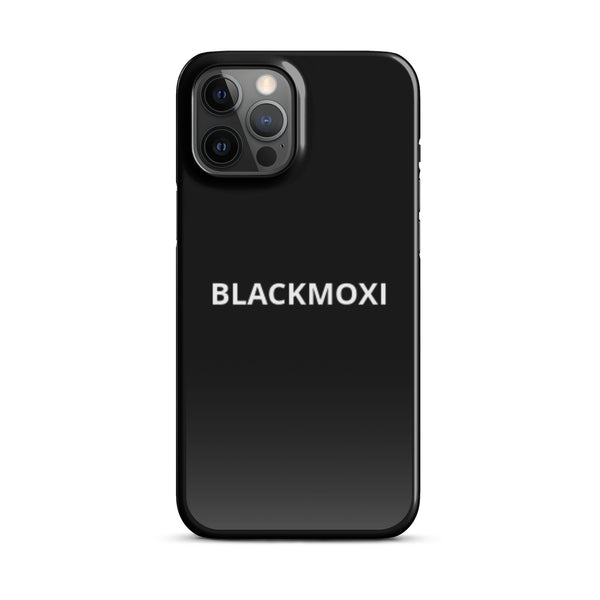 BlackMoxi Snap case for iPhone® w/wht lettering