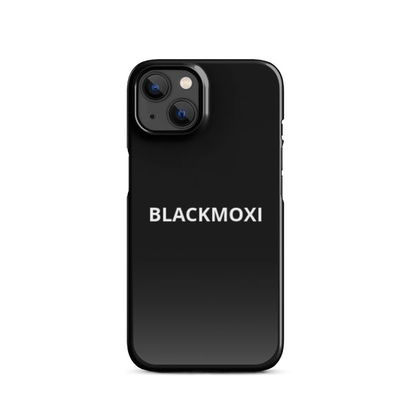 BlackMoxi Snap case for iPhone® w/wht lettering