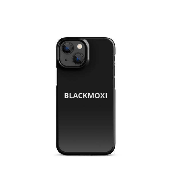 BlackMoxi Snap case for iPhone® w/wht lettering