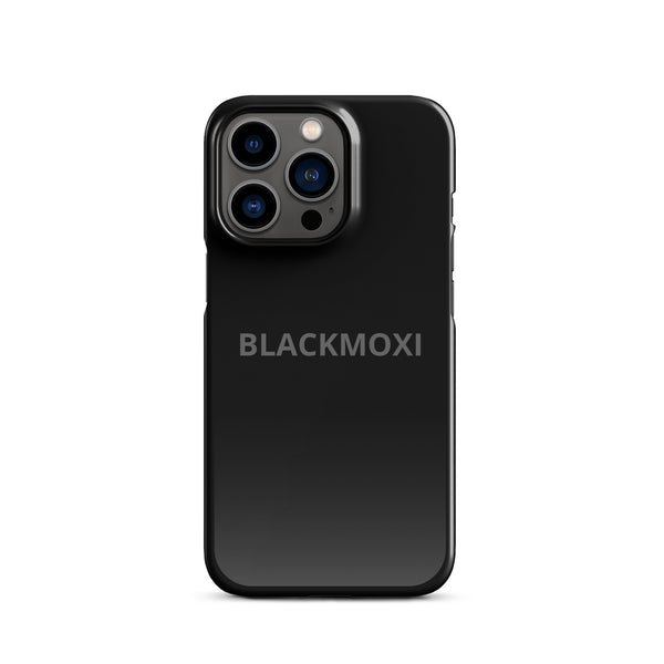 BlackMoxi Snap case for iPhone® w/blk lettering