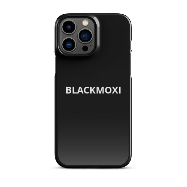 BlackMoxi Snap case for iPhone® w/wht lettering